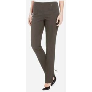 JM Collection BROWN CLAY Women's Size M Studded Pull-on Tummy Control Pants NWT.